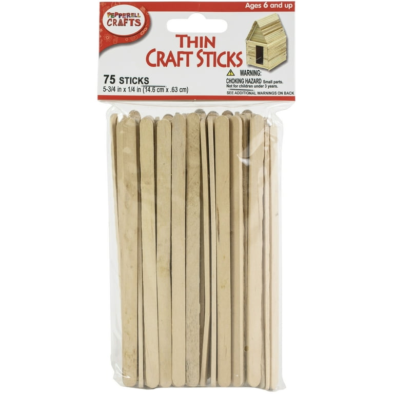 Thin Craft Sticks 5-3/4X1/4 75/Pkg