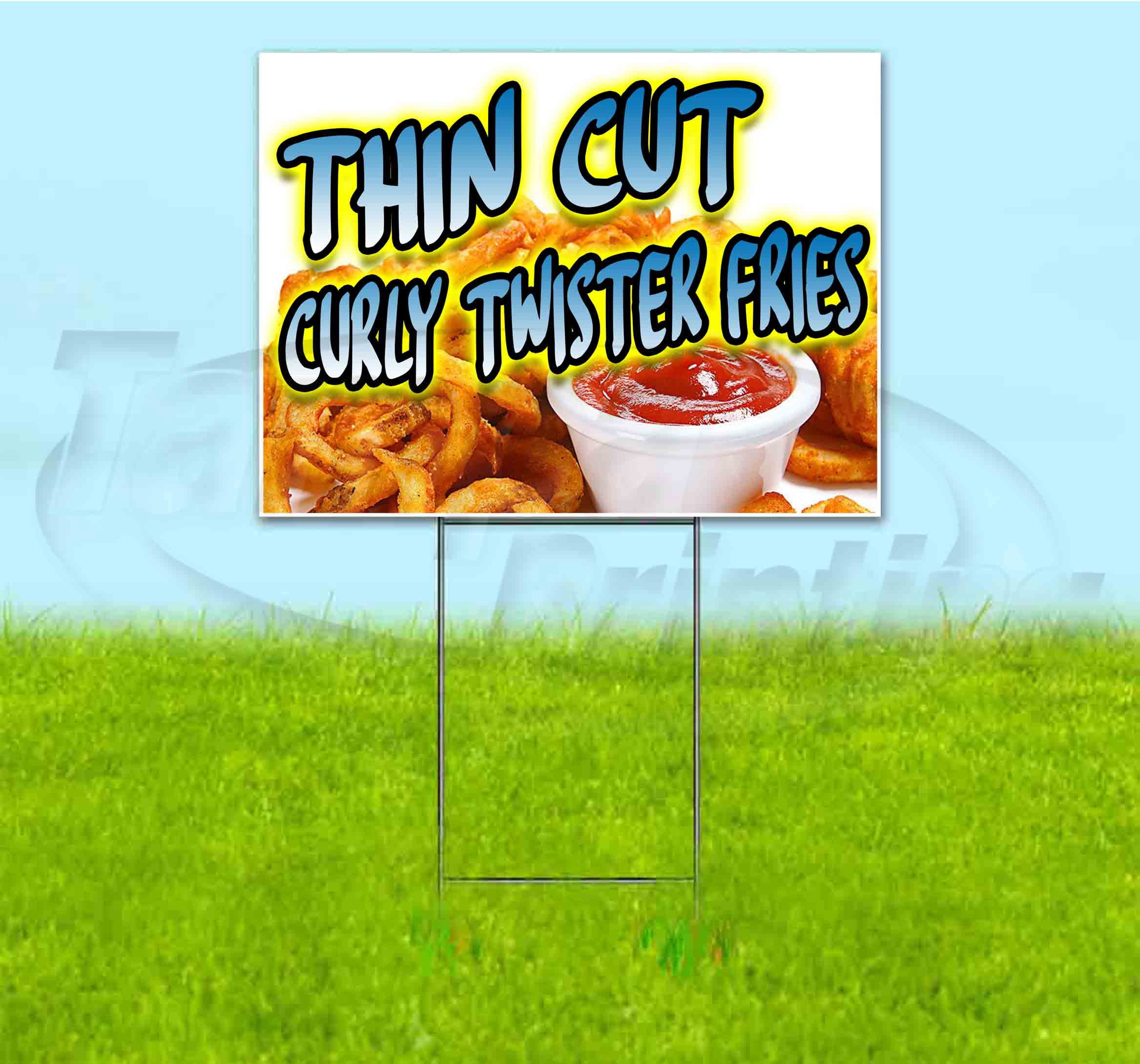 Small Fries Sign Thin Cut Curly Twister Fries (18