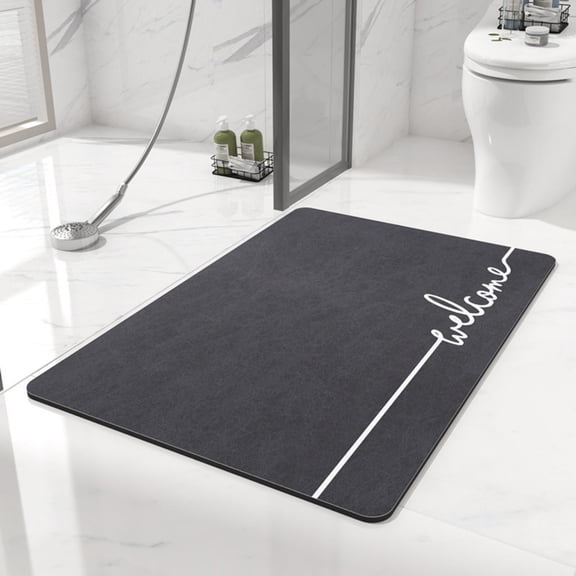 Thin Door Mat Indoor Welcome Mat for Inside Entry, Absorbent Quick-Dry Washable Entryway Doormat, Low Profile Under Door Mat for Entrance Home Kitchen Laundry Room, 15.75x23.62 Inch