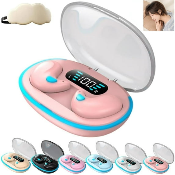 Thin Earbuds for Small Ears: Comfortable for Sleep, Exercise - No Pressure, Low Delay, Long Life, Side Sleeper Invisible Earbuds Wireless Bluetooth, Mini Sleep Headphones Noise Cancelling(Nutmeg)