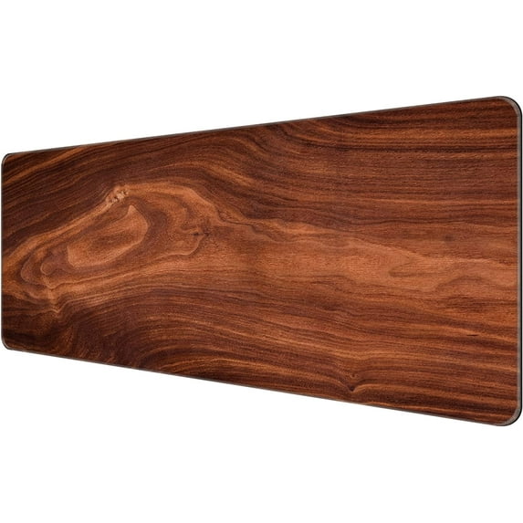 Thin Extended Gaming Mouse Pad (31.5 * 11.8 * 0.08 inch) with Stitched Edges Large Mousepad Long XXL Keyboard and Mouse pad Desk Mat for Gaming Office & Home - Wood Grain