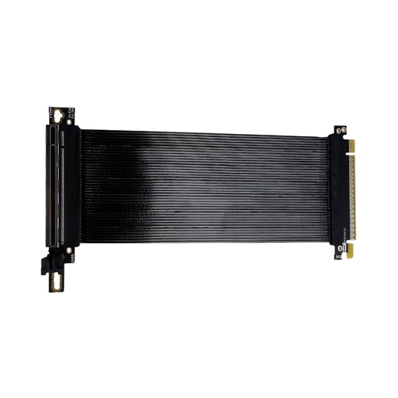 90 Degree Right Angle PCIe 5.0 X16 Risers Cable Vertical Graphics Card Mount Aluminum Foils Shielded Thin Flat Design