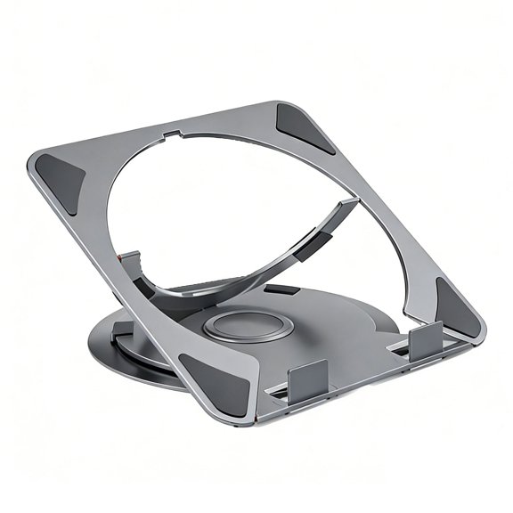 Thin Foldable Aluminum Laptop Stand For 13 To 17Inch Notebook With 5 Adjustable And 360 Rotation