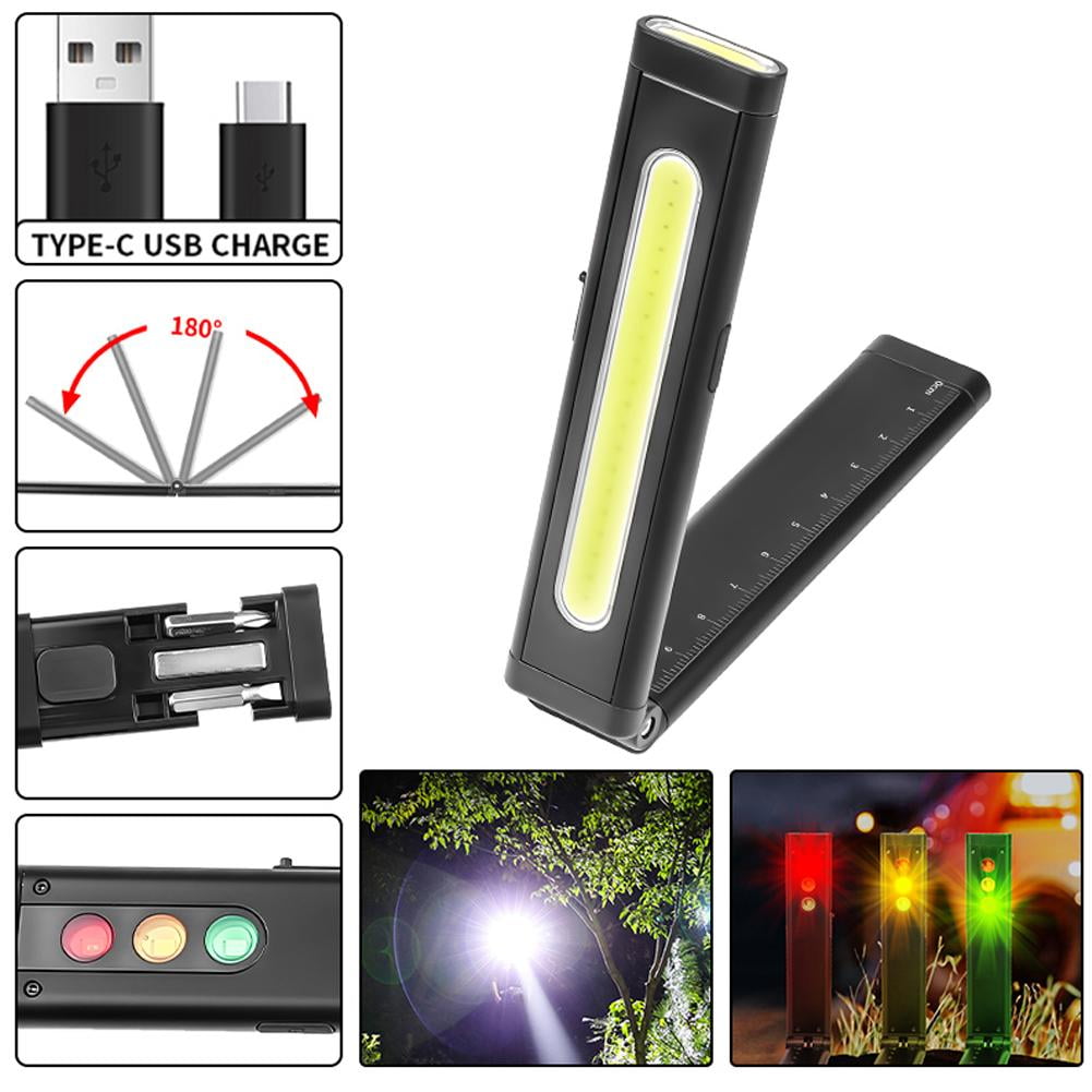 -Thin Foldable EDC Flashlight, Compact Multi-Mode Pocket LED Flashlight ...