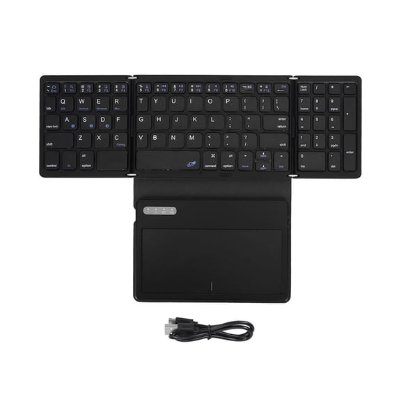 Thin Folding Keyboard Wireless with Enhanced Touchpad And Numeric Keypad Numpad Wide Compatibility