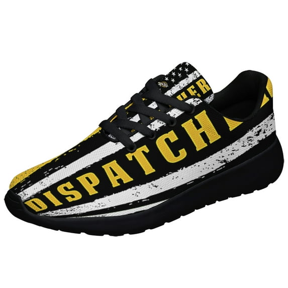 Thin Gold Line 911 Dispatcher Shoes Sneakers Black Size 10