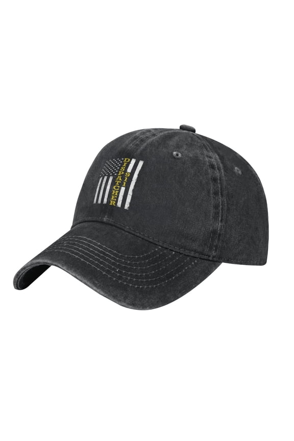 Thin Gold Line Flag 911 Dispatcher Adult Adjustable Classic Washed Casquette Cap Hat Baseball Cap For Man For Woman