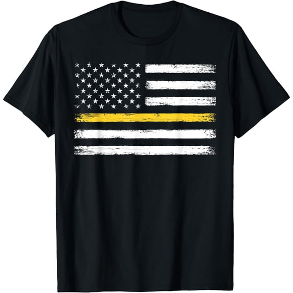 Thin Gold Line Flag Dispatcher T-Shirt