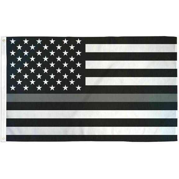 Thin Gray Line Flag 3x5 Support Corrections Officers Thin Line Flag Grey Line US