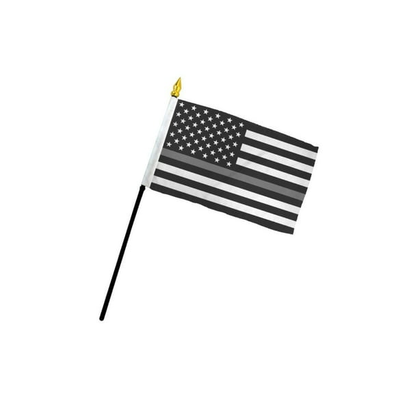 Thin Gray Line USA 4x6in Stick Flag
