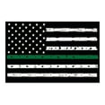 thumbnail image 1 of Thin Green Line Flag Bumper Magnet by DCM Solutions (10" W x 6.25" H), 1 of 1