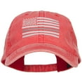 thumbnail image 1 of Thin Grey Line Silver Flag Embroidered Washed Cap - Red OSFM, 1 of 5