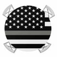 thumbnail image 1 of Thin Grey White Line Round Tablecloth for 45-54 Inch Tables, Fitted Table Cover with Elastic Edge, American Flag Star Waterproof Outdoor Table Cloth Protector for Patio Garden Dinner Picnic, 1 of 9