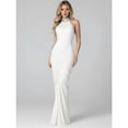 thumbnail image 1 of Thin Halter Elegant Dress Women Bead Button Backless Hollow Ruched Peach Hip Cocktail Party Sexy Stretch Bodycon, 1 of 22