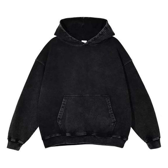 Thin Hoodie Hoodie Loose American Retro Washed Distressed Hooded Sweatshirt V6K5
