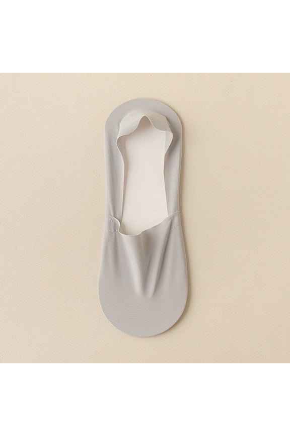Thin Ice Silk No-Show Socks with Towel Bottom,Anti-Odor Non-Slip Invisible Short Socks For Men's (One Size,6 Pair)