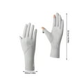thumbnail image 1 of Thin Ice Silk Sun Gloves - UV Protection Driving Cycling Gloves, UPF 50+ Touchscreen, Breathable, Anti-Slip, Lightweight for Women - Dark Gray, 1 of 5