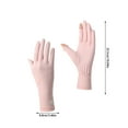 thumbnail image 1 of Thin Ice Silk Sun Gloves - UV Protection Driving Cycling Gloves, UPF 50+ Touchscreen, Breathable, Anti-Slip, Lightweight for Women - Little Pink, 1 of 5