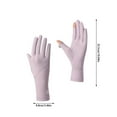 thumbnail image 1 of Thin Ice Silk Sun Gloves - UV Protection Driving Cycling Gloves, UPF 50+ Touchscreen, Breathable, Anti-Slip, Lightweight for Women - Purple, 1 of 5
