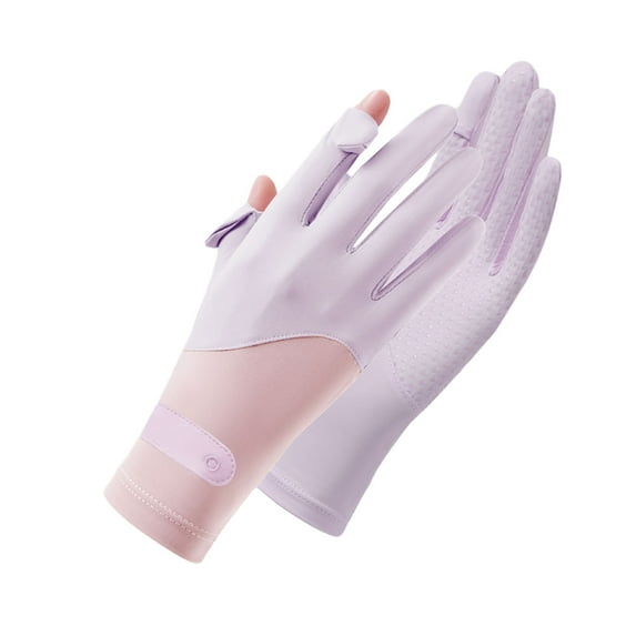 Thin Ice Silk Sun Gloves for Women Men UV Protection Driving Cycling Gloves with Touchscreen Fingers Non-Slip Breathable Summer Outdoor Gloves