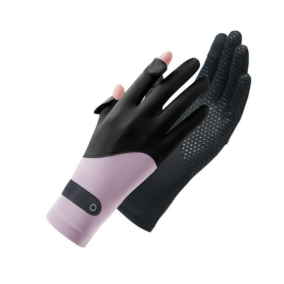 Thin Ice Silk Sun Gloves for Women Men UV Protection Driving Cycling Gloves with Touchscreen Fingers Non-Slip Breathable Summer Outdoor Gloves