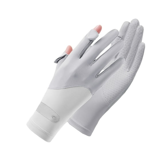 Thin Ice Silk Sun Gloves for Women Men UV Protection Driving Cycling Gloves with Touchscreen Fingers Non-Slip Breathable Summer Outdoor Gloves