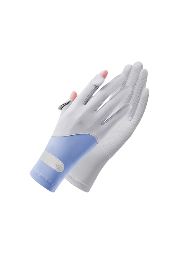 Thin Ice Silk Sun Gloves for Women Men UV Protection Driving Cycling Gloves with Touchscreen Fingers Non-Slip Breathable Summer Outdoor Gloves