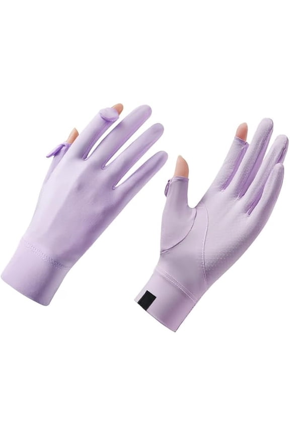 Thin Ice Silk Sun Gloves for Women UV Protection Driving Cycling Gloves UPF 54+ Touchscreen Breathable Anti-Slip Lightweight Summer Outdoor
