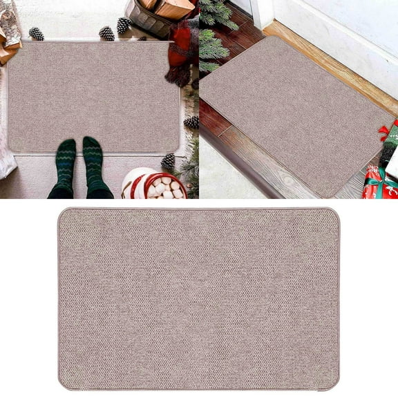 Thin Indoor Door Mat Rubber Backing Washable Entrance Mat for Inside Home Kitchen Bathroom 30x16 Inch Fade Resistant Dirt Trapper Floor Mat for High Traffic