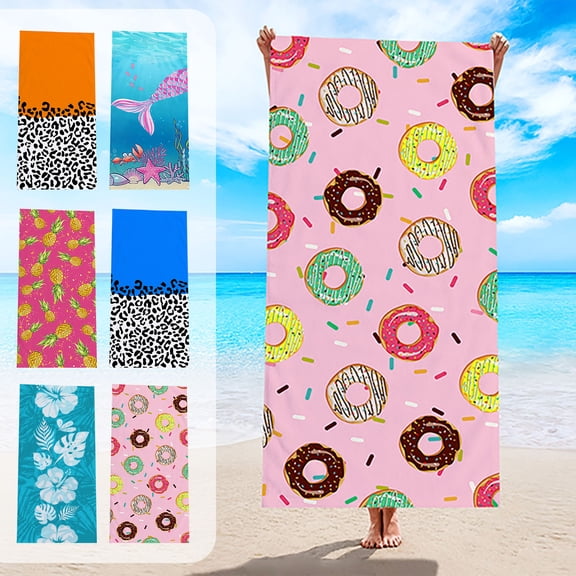 Thin Lightweight Microfiber Beach Towel Sand Free Quick Dry Absorbent Compact Towels for Swimming Pool Camping Beach Accessories Easy Pack Travel Things for Vacation Essentials Adult Gift,27x59in