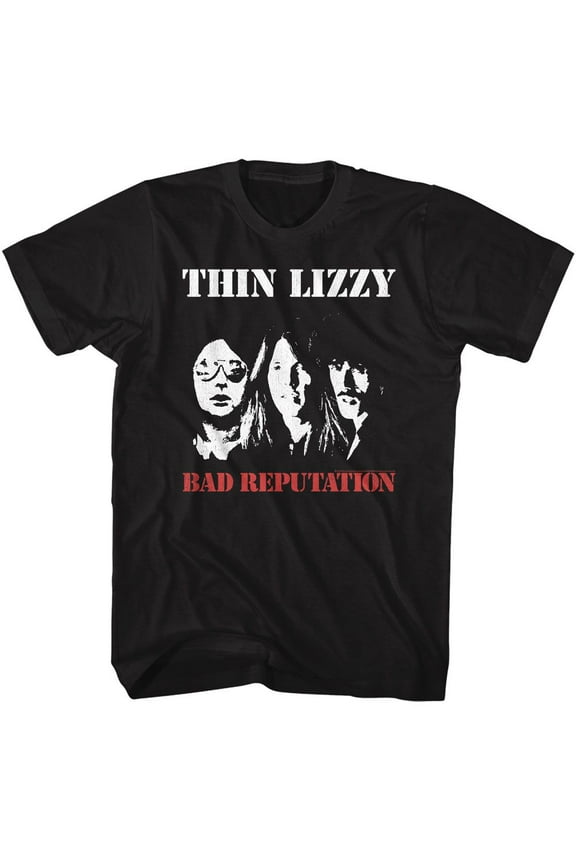 Thin Lizzy Bad Reputation Black Adult T-Shirt