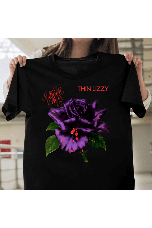 Thin Lizzy Black Rose A Rock Legend Album Cover Classic Hard Rock Band Unisex T-Shirt, Size Up to 5XL