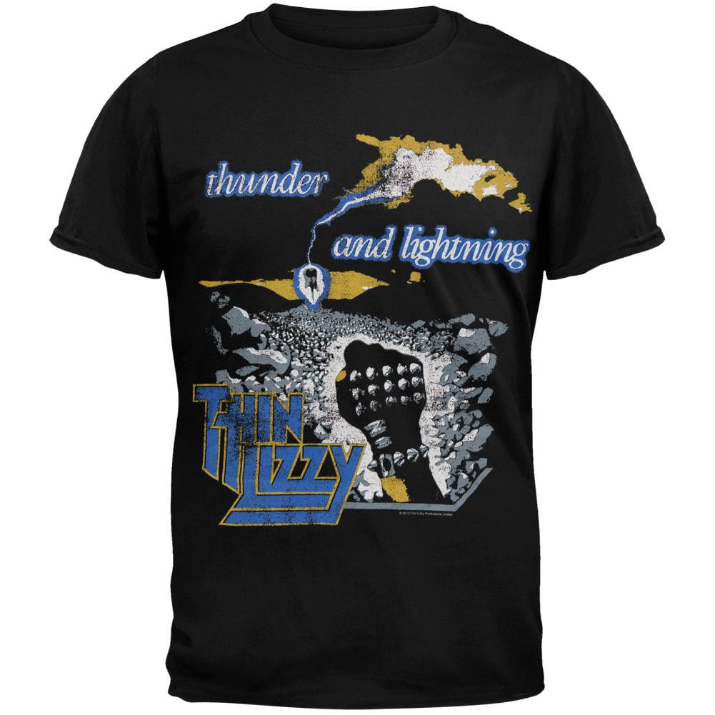 Thin Lizzy - Thunder & Lightning Soft T-Shirt - Large - Walmart.com