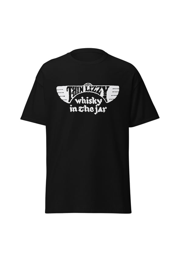 Thin Lizzy - Whiskey Jumbo Print Unisex T-Shirt - Black - Small