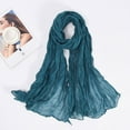 thumbnail image 1 of Thin Long Sun Protection Beach Scarves Pashmina Scarf Wrap Hijab Shawls BLUE, 1 of 7