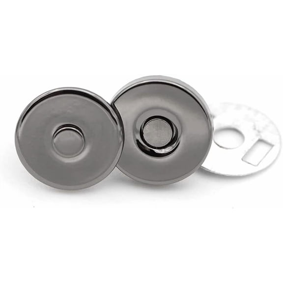 Thin Magnetic Snap Buttons Quality Strong Clasp for Purse Sewing Handbags Closures 6 Pack MNS (14mm, Gunmetal)