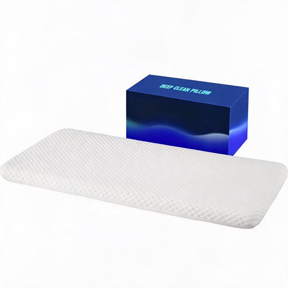 Thin Memory Foam Pillow for Stomach Sleepers King Size 1.75 Inch Low Profile with Bamboo-Derived Rayon Cover