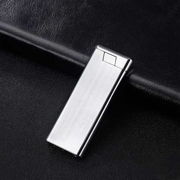 Thin Metal Windproof Butane Lighter with Wheel Ignition, Slim Refillable Design for Outdoor Use, Compact and Durable