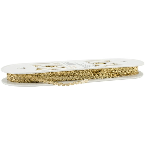 Thin Metallic Scroll Trim 3/8" X 36yd -