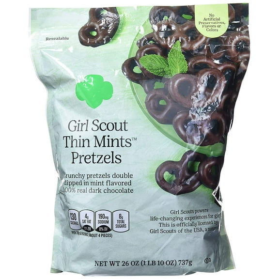 Thin Mints Pretzels 100% Real Dark Chocolate, 26 Oz