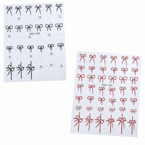 Thin Nail Art Decals with Lovely Design and Crystal Detailing Easy to Apply and Remove