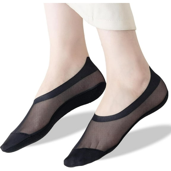 Thin No Show Socks Womens Low Cut Mesh Liner Socks Non Slip Invisible Breathable Footies