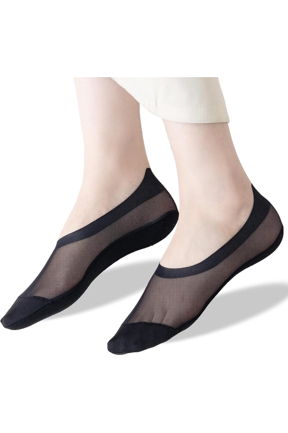 Thin No Show Socks Womens Low Cut Mesh Liner Socks Non Slip Invisible Breathable Footies