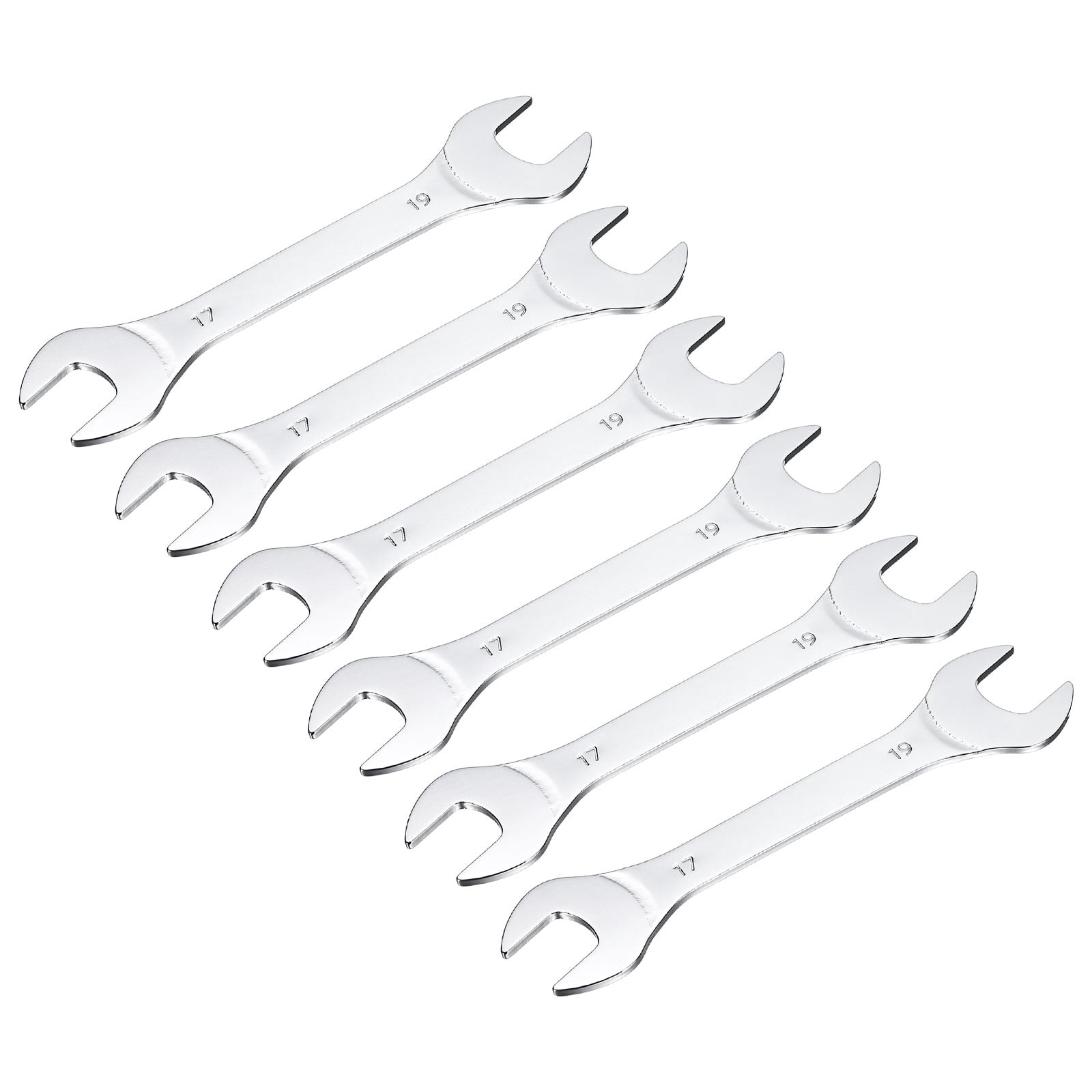 Uxcell Thin Open End Wrench Set – 6mm X 7mm Metric, 6-Pack, Mirror-Chrome Plated High Carbon Steel, Ultra-Slim For Tight Clearance Work