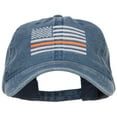 thumbnail image 1 of Thin Orange Line Silver USA Flag Embroidered Washed Cap - Navy OSFM, 1 of 5