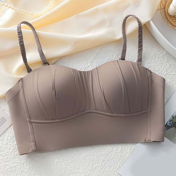 Thin Padded Bra With Removable Padding Seamless Full Coverage Bras For Women Adjustable Underwire Lingerie Solid Color Pack of Push up Bras for Women Bras Wireless Size E Bras for Women Athletic