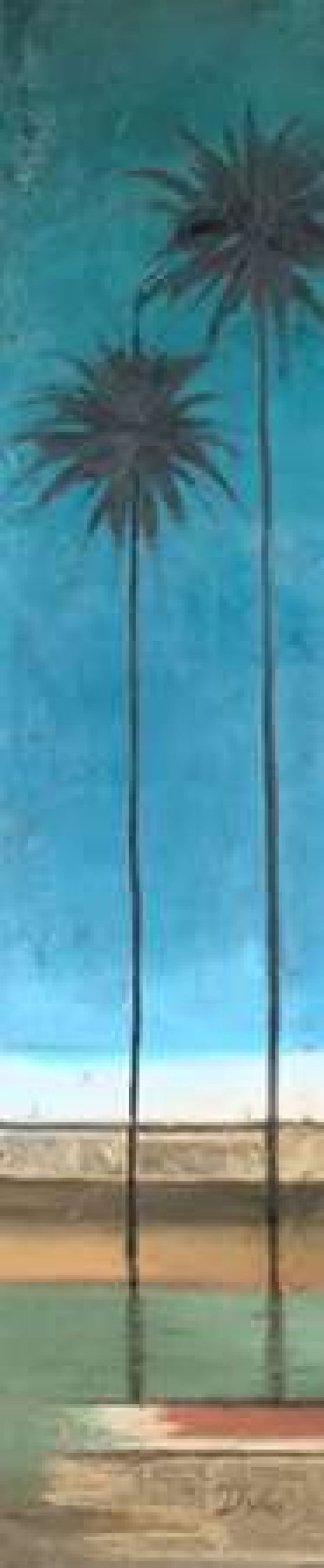 Thin Palms I - In Coastal Colors Canvas Art - Patricia Pinto (8 x 24)