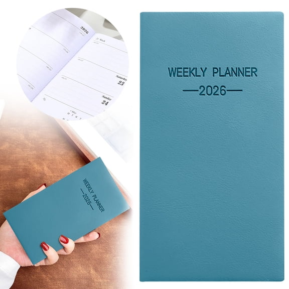 Thin Planner Notebook Ecohintz 2026 A6 Slim Travel Notebook - Hardcover Monthly Planner, Compact Wallet-Friendly Design, Perfect for Family Scheduling & Daily Planning, Wallet Size Agenda