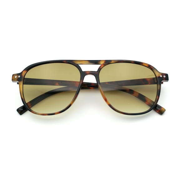 Thin Plastic Racer Boyfriend Retro Fashion Light Sunglasses Tortoise - Brown