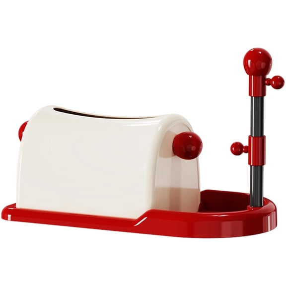 Thin Plastic Tissue Box Container With Removable Tray For Small Items Storage